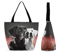 Borsa Shopper Black And White Dog Handbag Donna Shopping Bags Resistente Tote Bag Per Regali Positivi Viaggi Donne Fidanzate