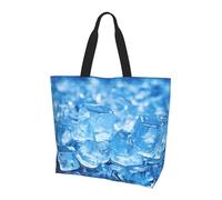 Borsa Shopper Blue Ice Background Tote Bag Per Regali Positivi | shopping Tote Bag Casual Borse della spesa a spalla singola Per regali positivi lavoro Regali per Compleanno