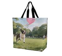 Borsa Shopper Bostons Terrier Dog Tote Bag Shopping Borsa Spesa Resistente Borse Della Spesa A Spalla Singola Per Viaggi Lavoro Donne Fidanzate