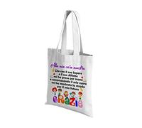 Borsa Shopper - Cara Maestra - Grazie - Mostrato la strada per il futuro - Maestre bambino - Borse Spesa - educatrice - con Scritte - Idea Regalo