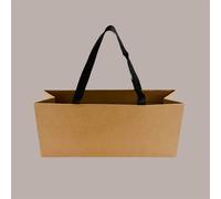 Borsa Shopper Carta Naturale Elegance 35+10x15 cm 10 pezzi