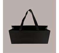 Borsa Shopper Carta Nera Elegance 35+10x15 cm 10 pezzi