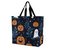 Borsa Shopper Cartoon Pumpkin Head Tote Bag Shopping Borse Della Spesa A Spalla Singola Resistente Borsa Spesa Per Lavoro Regali Per Compleanno Viaggi