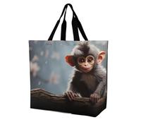 Borsa Shopper Cute Monkey Borsa Da Piscina Casuale Grande Capacità Borsone Da Viaggio, Per Quotidiano Vita, Scuola, Yoga, 50x40cm