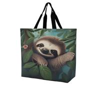 Borsa Shopper Cute Sloths Handbag Casual Borsa Spesa Shopping Borse Della Spesa A Spalla Singola Per Regali Positivi Donne Fidanzate Regali Per Compleanno