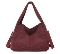 Borsa shopper da donna con stampa a nido d'ape creativa che offre molteplici opzioni di trasporto, tra cui borsa a tracolla e tracolla con stampa a nido d'ape, Rosso, One Size