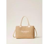 Borsa shopper effetto rafia Twin Set: stile elegante per l’estate