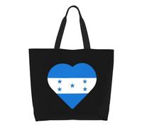Borsa Shopper Flag Of Honduras Heart Borsa Di Tela Casuale Riutilizzabile Borse Tela Donna, Per Lavoro, Shopping, Yoga, 50x40cm