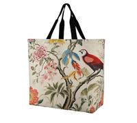 Borsa Shopper Flowers And Birds Handbag Casual Shopping Bags Resistente Borse Della Spesa A Spalla Singola Per Viaggi Lavoro Regali Per Compleanno