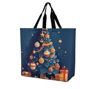 Borsa Shopper Gifts Under The Christmas Tree Handbag Donna Borsa Spesa Shopping Borse Della Spesa A Spalla Singola Per Regali Positivi Viaggi Lavoro