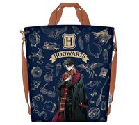 Borsa shopper Harry Potter blu e dorato