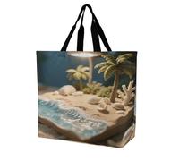 Borsa Shopper Hawaii Beach Borse Della Spesa A Spalla Singola Riutilizzabile Shopping Bags Resistente Borsa Spesa Per Lavoro Viaggi Regali Per Compleanno