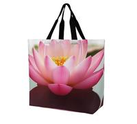 Borsa Shopper Lotus Flower Borse Della Spesa A Spalla Singola Riutilizzabile Tote Bag Resistente Handbag Per Lavoro Donne Fidanzate Regali Per Compleanno