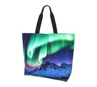 Borsa Shopper Northern Light Handbag Resistente Borsa Spesa Riutilizzabile Shopping Bags Per Regali Per Compleanno Lavoro Donne Fidanzate