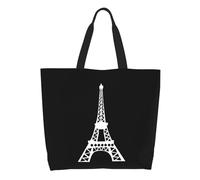 Borsa Shopper Paris Eiffel Tower Borsa A Spalla Lavabile Riutilizzabile Tracolla, Per Donna, Shopping, Lavoro, 50x40cm