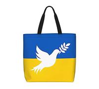 Borsa Shopper Peace For Ukraine Zaino Casual Borsa Grande Capacità Riutilizzabile Borsone Da Viaggio, Per Spiaggia, Yoga, Scuola