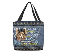 Borsa Shopper Personalized Biewer Terrier Shopping Bags Riutilizzabile Tote Bag Shopping Borsa Spesa Per Regali Per Compleanno Donne Fidanzate Lavoro