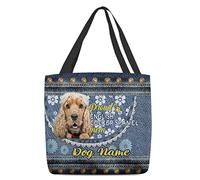 Borsa Shopper Personalized English Cocker Spaniel Resistente Borsa Donna Elegante Borse Lavoro Per Tutti I Giorni All'Aperto Università