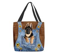 Borsa Shopper Personalized Shepherd German Dog Elegante Borsa Sportiva Impermeabile Shopper Tote Per Lavoro Tutti I Giorni Ufficio