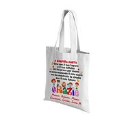Borsa Shopper Personalizzabile - Firme Alunni - Nome Maestra - Cara Maestra - Grazie - Mostrato la strada per il futuro - Maestre bambino - Borse Spesa - educatrice - Idea Regalo