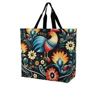 Borsa Shopper Polish Folk Art Pattern Tote Bag Riutilizzabile Handbag Casual Borsa Spesa Per Lavoro Regali Per Compleanno Donne Fidanzate