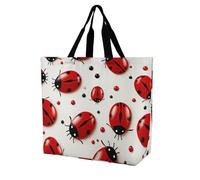 Borsa Shopper Red Ladybug Borse Tote Casuale Grande Capacità Tracolla, Per Quotidiano Vita, Lavoro, Scuola, 50x40cm