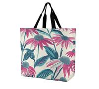 Borsa Shopper Retro Aesthetic Flowers Print Borse Tote Personalizzata Casuale Shopper In Tela, Per Shopping, Scuola, Quotidiano Vita, 50x40cm