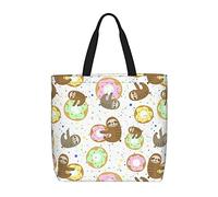 Borsa Shopper S-Loth With Sweet Doughnuts Borsa A Tracolla Grande Con Manici Lavabile Borsone Da Viaggio, Per Yoga, Donna, Lavoro, Quotidiano Vita