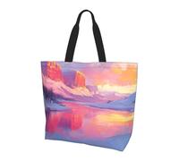 Borsa Shopper Snow Capped Mountains Borse Della Spesa A Spalla Singola Riutilizzabile Tote Bag Resistente Shopping Bags Per Regali Positivi Viaggi Lavoro