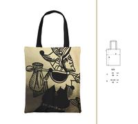 Borsa Shopper Tote Bag gold Tarot De Marseille Le Mat Tarocchi Il Matto oro