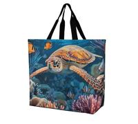 Borsa Shopper Tropical Fish Starfish Borsa Spesa Riutilizzabile Shopping Bags Casual Borse Della Spesa A Spalla Singola Per Regali Per Compleanno Donne Fidanzate Regali Positivi