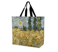 Borsa Shopper Wheat Fields And Cypress Trees Tote Bag Resistente Shopping Bags Donna Borse Della Spesa A Spalla Singola Per Regali Per Compleanno Regali Positivi Lavoro