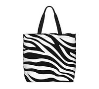 Borsa Shopper Zebra Stripes Borsa Da Piscina Con Manici Lavabile Borsone Da Viaggio, Per Scuola, Donna, Yoga