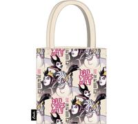 Borsa Shopping di Villanas Disney-Nero -36x39x0,4 cm-2 manici-Realizzata in poliestere e cotone-Stampa di Villanas Disney - Prodotto originale, Nero,