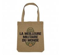 Borsa Shopping Tote Bag Aspetto Lino - Collezione Il Miglior Il Meglio del Mondo Passione Mestiere Tempo Libero Sport Collegue Famiglia - Borsa della spesa in tela spessa 360 g Beige Naturale Borsa da