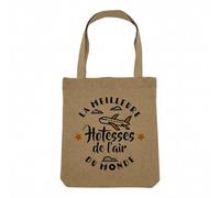 Borsa Shopping Tote Bag Aspetto Lino - Collezione Il Miglior Il Meglio del Mondo Passione Mestiere Tempo Libero Sport Collegue Famiglia - Borsa della spesa in tela spessa 360 g Beige Naturale Borsa da