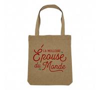 Borsa Shopping Tote Bag Aspetto Lino - Collezione Il Miglior Il Meglio del Mondo Passione Mestiere Tempo Libero Sport Collegue Famiglia - Borsa della spesa in tela spessa 360 g Beige Naturale Borsa da