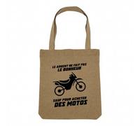 Borsa Shopping Tote Bag Aspetto Lino - L'argento non fa la felicità Passione Cibo Umorismo Scherzo Hobby Sport Musica - Borsa della spesa in tela spessa 360 g Beige naturale Borsa indossata a spalla