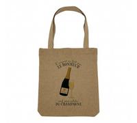 Borsa Shopping Tote Bag Aspetto Lino - L'argento non fa la felicità Passione Cibo Umorismo Scherzo Hobby Sport Musica - Borsa della spesa in tela spessa 360 g Beige naturale Borsa indossata a spalla