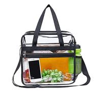 Borsa Shopping Trasparente,Borsa da Toeletta in PVC Dimensioni 30x15x30 cm | Tote Bag Regolabile per Eventi,Per Donna Shopping Viaggio Concerto Piscina Spiaggia Ufficio Scuola