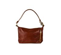 Borsa Spalla/Tracolla Corta/Lunga Vera Pelle Italiana Tamponata a Mano Prodotto Fabbricato in Italia Chiusura con Cerniera Lampo Artigiani Toscani Made In Italia Marchio I FRATELLI Art.5578 (CUOIO)