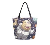 Borsa Spesa Capybara In Universe Space Borsa Tracolla Portatile Pieghevole Sacchetto Della Spesa Per Ufficio Viaggi Picnic