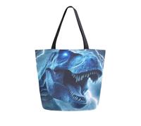 Borsa Spesa Dinosaur With Light Borsa Tracolla Grande Pieghevole Borse A Spalla Per Casa Shopping Lavoro