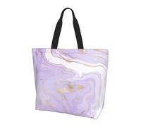 Borsa Spesa Lavender Glitter Foil Stripes Borsa A Spalla Impermeabile Resistente Sacchetto Della Spesa Per Picnic Viaggi Casa