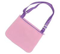 Borsa Spiaggia in Rete Giocattoli Sabbia Pieghevoli per Bambini Beach Bag Portatili Riutilizzabile Borsa con Cerniera per Raccogliere Conchiglie Riporvi giocattoli per Piscina Viaggi (Rosa e viola)