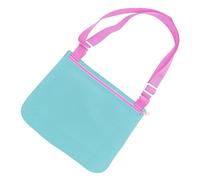 Borsa Spiaggia in Rete Giocattoli Sabbia Pieghevoli per Bambini Beach Bag Portatili Riutilizzabile Borsa con Cerniera per Raccogliere Conchiglie Riporvi giocattoli per Piscina Viaggi (Verde e rosa)