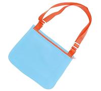 Borsa Spiaggia in Rete Giocattoli Sabbia Pieghevoli per Bambini Beach Bag Portatili Riutilizzabile Borsa con Cerniera per Raccogliere Conchiglie Riporvi giocattoli per Piscina Viaggi (Blu e arancione)