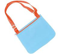 Borsa Spiaggia in Rete Giocattoli Sabbia Pieghevoli per Bambini Portatili Riutilizzabile Borsa con Cerniera per Raccogliere Conchiglie Riporvi giocattoli Beach Bag per Piscina Viaggi (Blu e arancione)