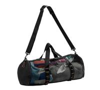 Borsa sportiva a rete borsa a rete cilindrica per viaggi di allenamento di nuoto | Borsa a immersione pieghevole con maniglia per spiaggia attrezzatura per lo snorkeling Piscina per le vacanze in