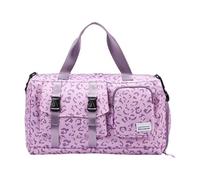 Borsa sportiva alla moda con stampa di leopardi di mucca pratica in tessuto Oxford multi scomparto design resistente all'acqua palestra nuoto accessori da viaggio pratica borsa da allenamento